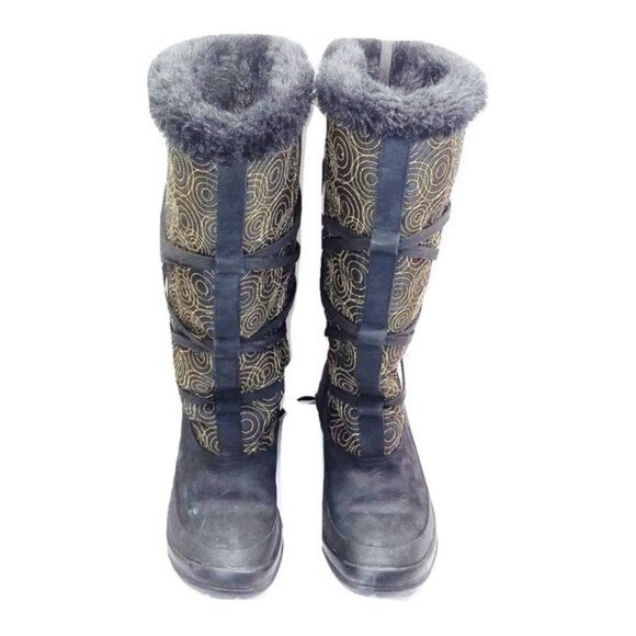 Timberland Black Gold Genuine Leather Boots Size 7 - Picture 10 of 10